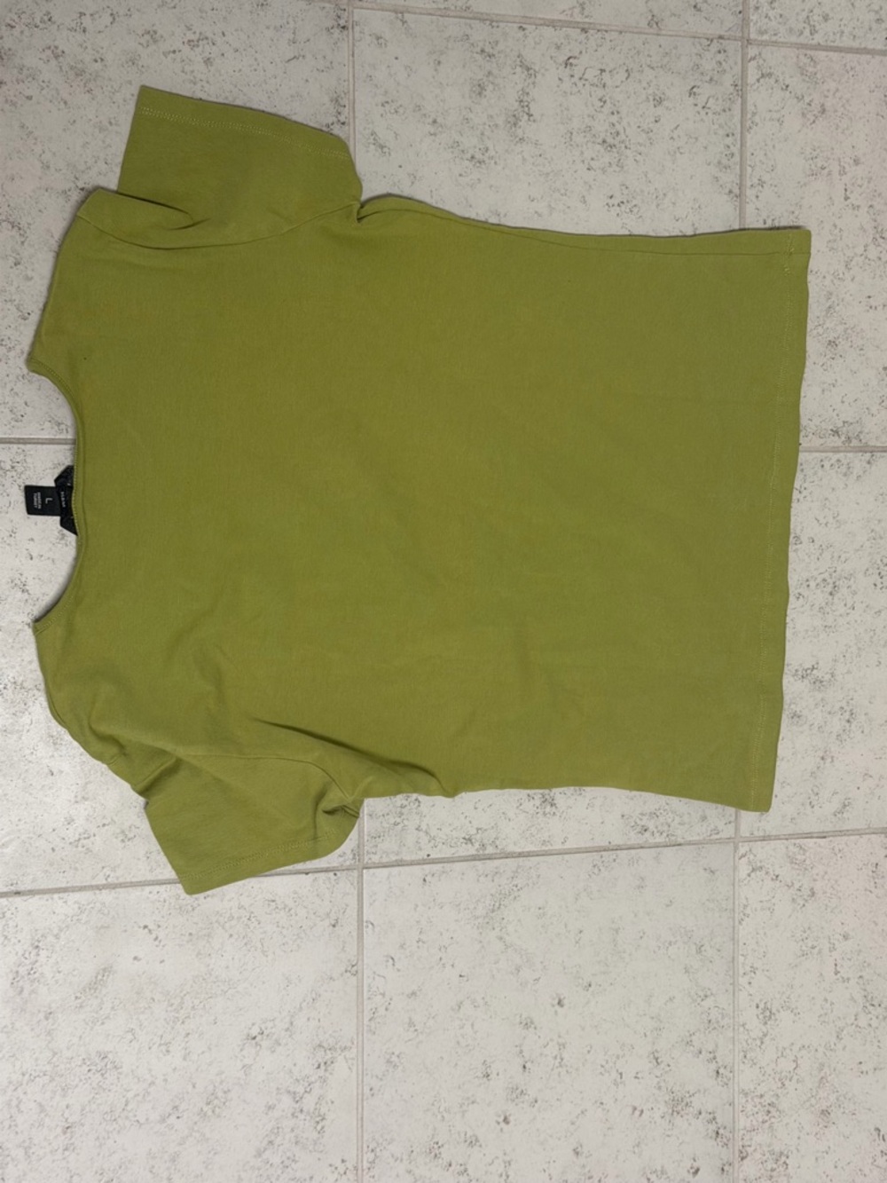 H&M women’s Olive Green Short Sleeve Crew Tee size L made in turkey - Picture 3 of 3